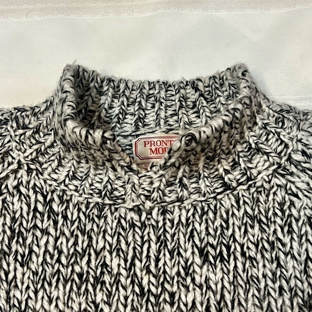 Chunky Sweater Tunic Marled Yarn Sz L Notched Neck EUC Pronto Moda SALE 1/2 OFF - Picture 3 of 12